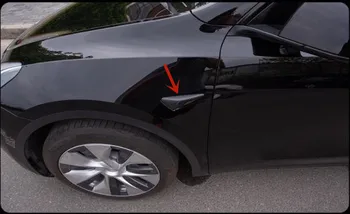 Tesla modeli 3 model / Y 2019-2021 Yüksek Kaliteli ABS Krom Yan kamera koruyucu kapak Anti-scratch araba aksesuarları