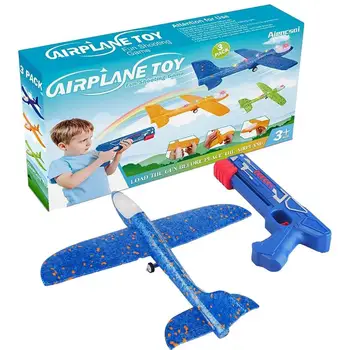 Uçak Launcher Oyuncaklar Hafif Planör Mancınık Köpük Uçak Oyuncak Kullanımı Kolay Köpük Mancınık Uçak çocuk Açık Oyuncaklar