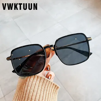 VWKTUUN moda güneş gözlükleri Kadın Kare güneş gözlüğü Büyük Boy Gözlük Sürüş Sürücü Shades UV400 Vintage Gözlük Mat Çerçeve