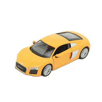 WELLY 1:24 2016 Audi R8 V10 Alaşım Lüks Araç Diecast Geri Çekin Otomobil Modeli Oyuncak Koleksiyonu Noel Hediyesi