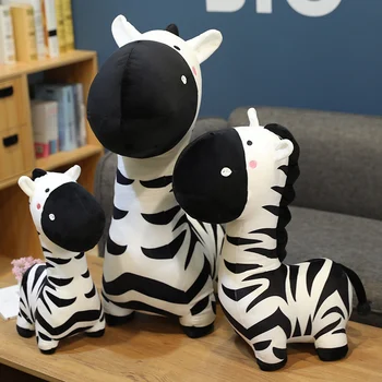 Yeni Huggable Ncıe Karikatür At peluş oyuncaklar Sevimli Kadrolu Hayvan Zebra Bebek Yumuşak Gerçekçi Oyuncak çocuklar için doğum günü hediyesi Ev Dekorasyon