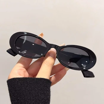 Yeni Trendy Oval Çerçeve Güneş Gözlüğü Moda Popüler Renkli Kadın Shades Lüks Marka Tasarımcısı Seyahat Tatil Lady Gözlük