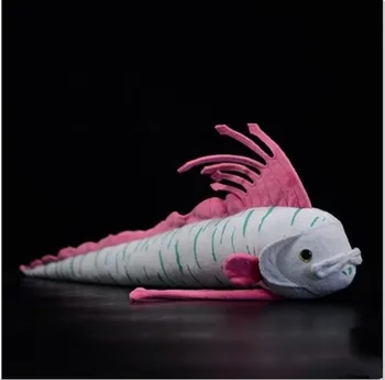 Yeni Varış 66 CM Uzunluk Oarfish Dolması Peluş Oyuncaklar Süper Yumuşak Şerit Balık Peluş Oyuncak Sevimli Deniz Hayvan Bebek Çocuklar İçin Bebek Hediyeleri