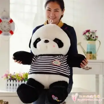 çizgili kumaş tasarım en büyük 90 cm karikatür aşk panda peluş oyuncak, sarılma yastık oyuncak, doğum günü hediyesi h770