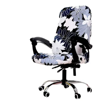 Çiçek Baskı sandalye kılıfı Yıkanabilir Esneklik Ofis Döner bilgisayar sandalyesi Kapak yan kol sandalye kılıfı s Streç Döner Kaldırma