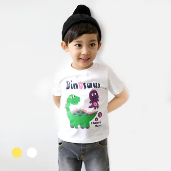 Çocuk Giyim T-shirt kız erkek Çocuklar için çocuk Giysileri Yaz Tarzı tişörtleri marka T shirt Karikatür dinozor baskılar