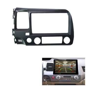 2Din 9 İnç Araba Ses Radyo Fasya Çerçeve Adaptörü DVD Oynatıcı Montaj Paneli Çerçeve Kiti Honda Civic 2006-2011 için