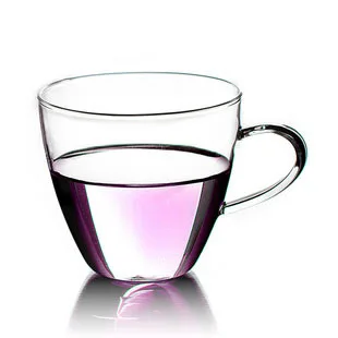 4 ADET / GRUP 150 ML ısıya dayanıklı cam malzeme kolu çay bardak tek katmanlı fincan OS 0067