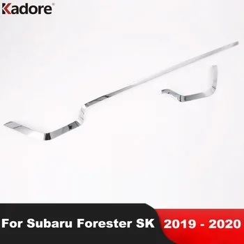 Araba Styling Arka Alt Tampon Kapak Trim Subaru Forester İçin SK 2019 2020 Krom Kuyruk Tamponlar Koruyucu Şeritler Çıkartmalar 2 adet
