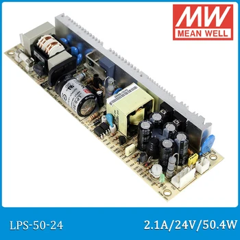 Orijinal ORTALAMA KUYU LPS-50-24 tek çıkış 24 V 2.1 A 50.4 W açık çerçeve Meanwell Güç Kaynağı LPS-50 PCB tipi