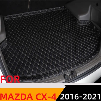 Sinjayer Araba Gövde Mat TÜM Hava Otomatik Kuyruk Boot Bagaj Pedi Halı Yüksek Yan Kargo Astarı Mazda İçin CX-4 CX4 2016 2017-2021