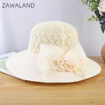 Yazlık hasır şapka Örme İçi Boş Nefes Güneş Koruyucu Rahat Moda Plaj Sahil Seyahat Uv Koruma Geniş Kenarlı güneş şapkası